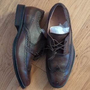 Johnston & Murphy Rich Brown Leather Derbys